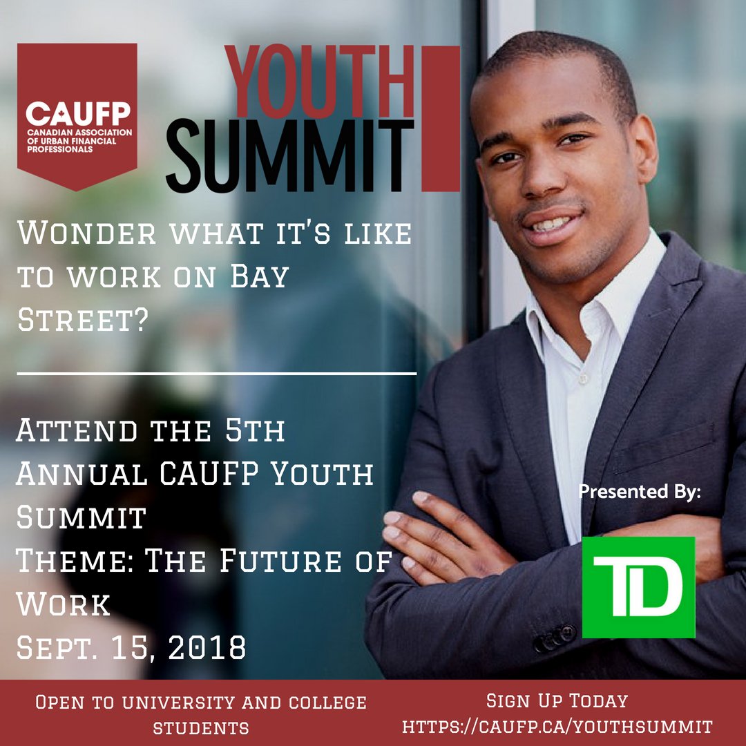 caufp's tweet photo. If you're a University/College student, join us on Sept. 15, 2018 for an interactive day to learn about careers in Bay Street. Speakers and recruiters from Finance, Accounting, Law, and Consulting will be present. 

Register at https://t.co/QauPkAhmeb https://t.co/PgviSGgwR7