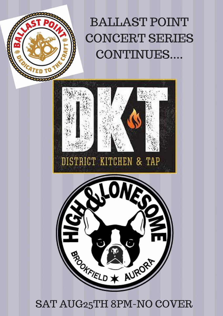 DavePetricig's tweet photo. @HighanLonesome at District Kitchen &amp; Tap tonight 8PM in #OakPark. Thanks @BallastPoint. #livemusic #Chicagoarea @scratchfp https://t.co/CUX5IAMDJh