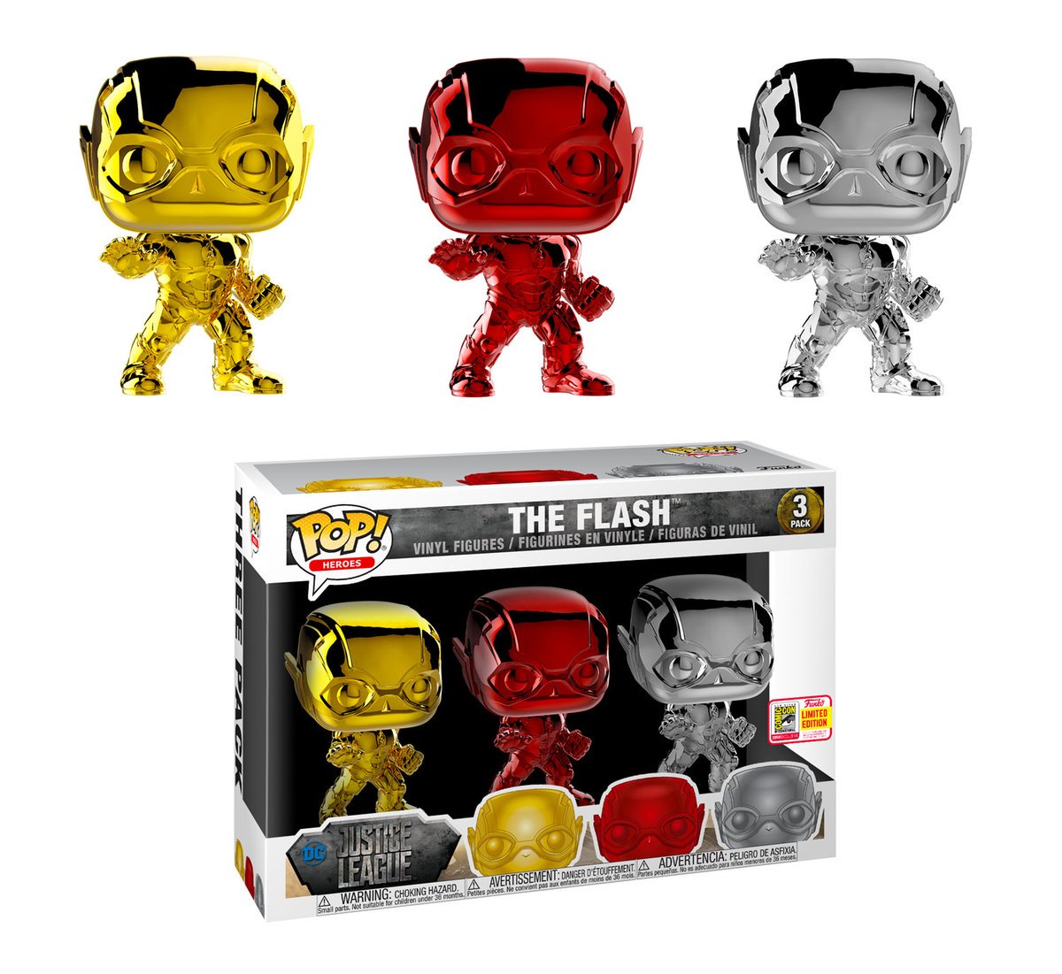 RT &amp; follow <a href="/OriginalFunko/">Funko</a> for the chance to win an #SDCC 2018 exclusive The Flash Pop! 3-pack! #FunkoSDCC
