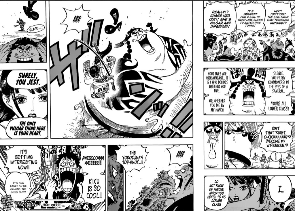 Brothere ワンピース Onepiece Ch 915 Luffy Zoro Kiku Enter Bakura Town Holdem Is A Smile Lion User Tama Must Be Careful To Not Reveal She S A Legit Df User