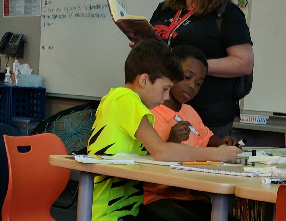 When you find that partner during math that makes doing your work enjoyable and choose to do it on your break! #jardine501 #WeAreTPS #EurekaMath #MathPartners