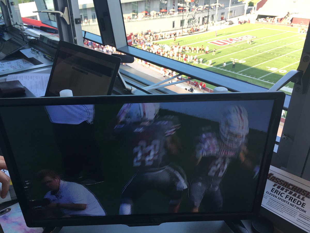 Eric Frede (@ericfrede) on Twitter photo The first kickoff of the CFB season on @ElevenSportsUSA and NESNPlus is now—<a href="/UMassFootball/">UMass Football</a> getting it started, <a href="/TheRealGresh/">Andy Gresh</a> gets the first word The first kickoff of the CFB season on @ElevenSportsUSA and NESNPlus is now—<a href="/UMassFootball/">UMass Football</a> getting it started, <a href="/TheRealGresh/">Andy Gresh</a> gets the first word