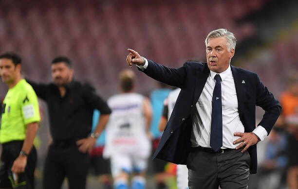 MrAncelotti's tweet photo. This team showed strength of character today. Pleased to make our fans happy. Exceptional San Paolo #ForzaNapoliSempre https://t.co/2yMGGwDcEv