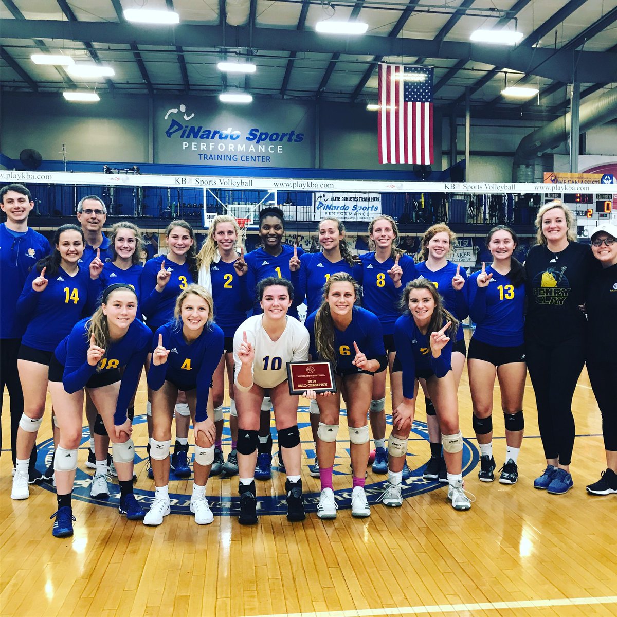 SueKemper's tweet photo. BIVT champs! Way to go Blue Devils! πππ @HCvolleyball #hcvb2018 #weknowtheway #lexington #ky https://t.co/xdDIf4AxQS