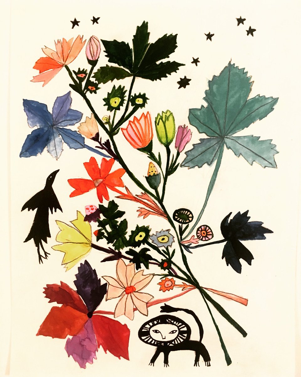 suzannekiggins's tweet photo. Around the Lion Tree #art #botanical #flowers #tapestry #textile #Fabric #contemporaryartist #contemporaryart #folkart #brooklynartist https://t.co/C1nM5DDLru