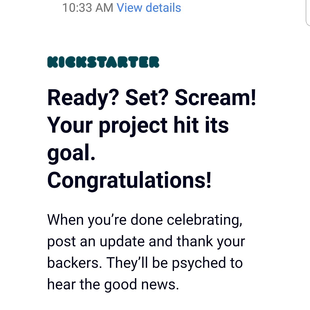 Received this 13 hours after launching #initiationbook on #Kickstarter!