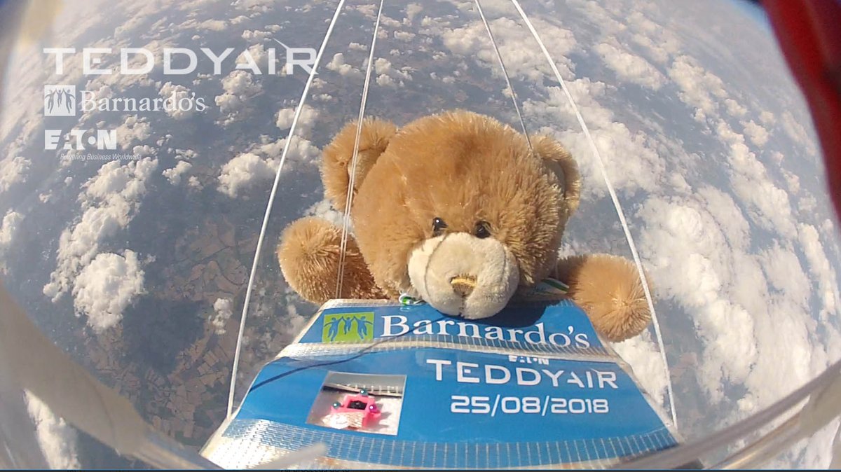 TeddyAirUK's tweet photo. Here is another couple of shots from my descent from the stratosphere...

We will post a few more images over the next few days and also explain a things along the way. 
Stay tuned!

@barnardos #barnardos #stratosphere https://t.co/iEakRVCBjM