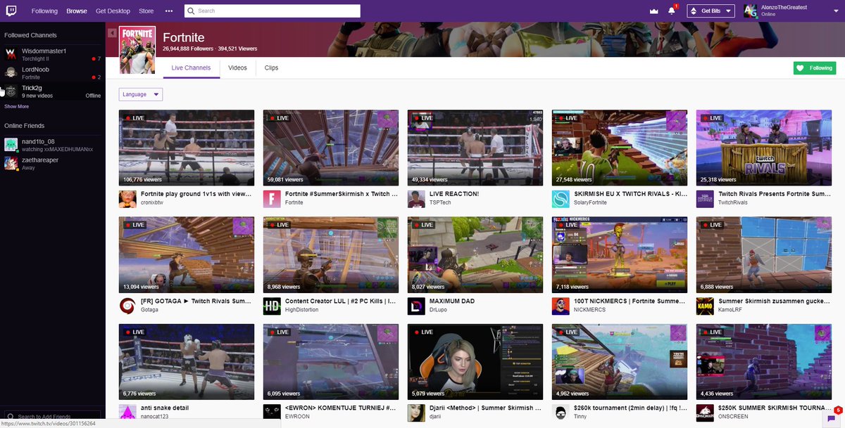 AlonzoGaming's tweet photo. Just browsing some fortnite streams #KSIvLogan https://t.co/EbCFv8bGmq