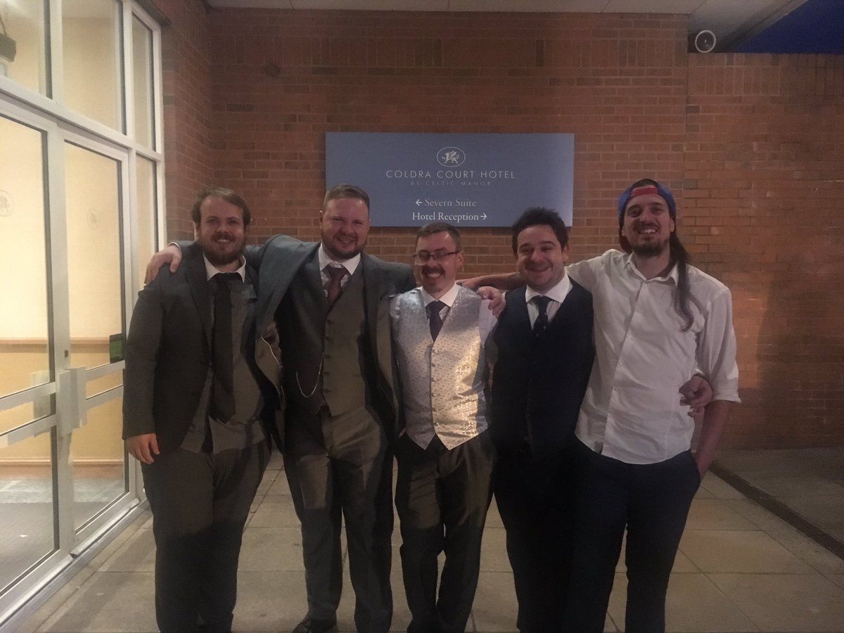 Our drummer got married today. We wish him the very best. We would be nothing without him.
M