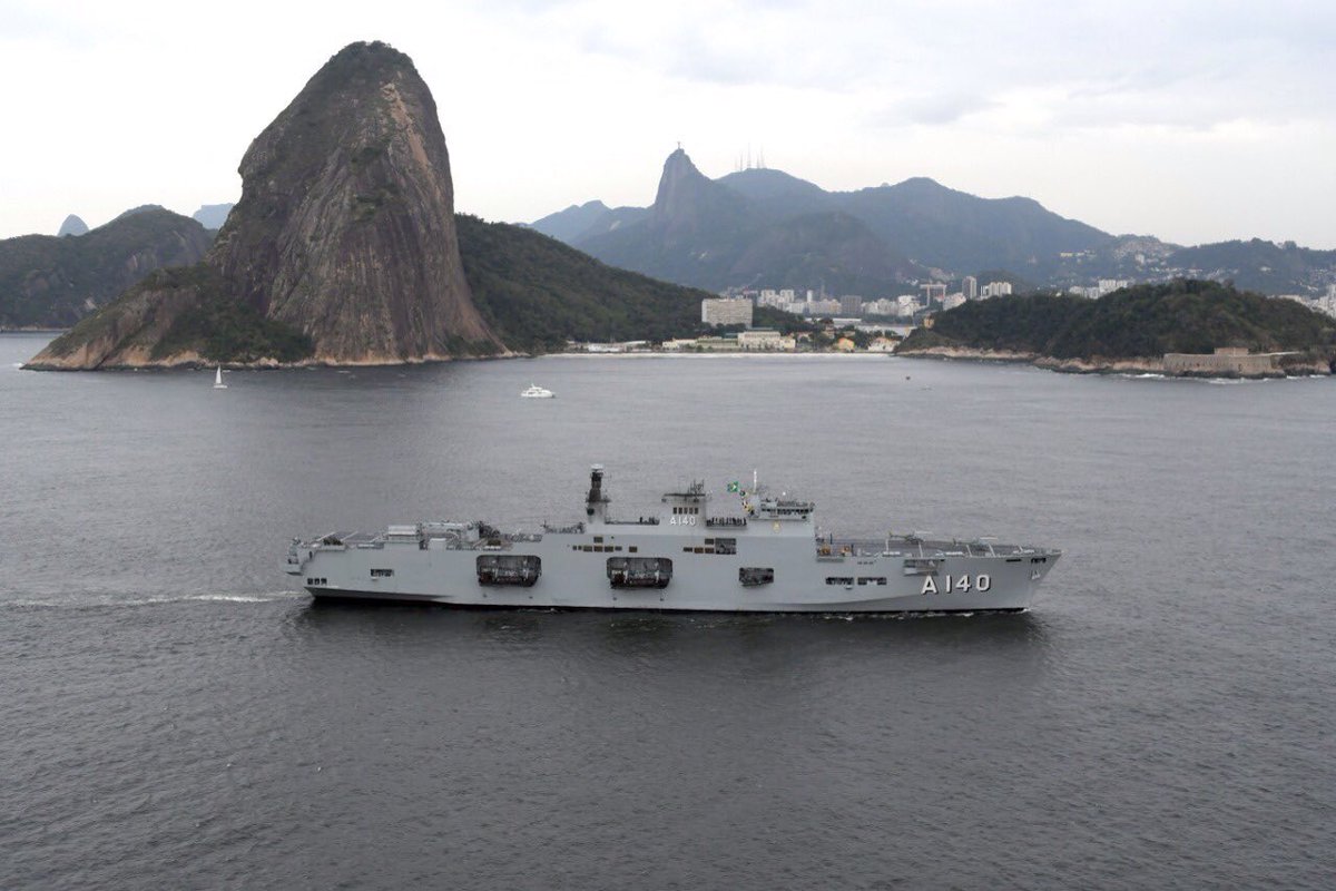 Десантный вертолетоносец Atlântico ВМС Бразилии прибыл в Рио-де-Жанейро Ocean, Бразилии, флота, вертолетоносец, кораблем, состава, британского, Atlântico, РиодеЖанейро, время, британский, авианосца, бразильского, фунтов, около, Великобритании, 20122014, годах, прошел, ремонт