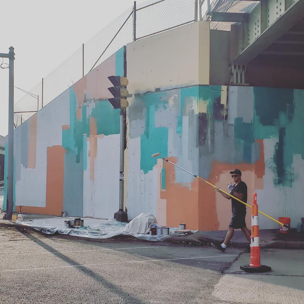 Decay_Devils's tweet photo. It's a beautiful day in the neighborhood... #PublicArt219 #paintgary https://t.co/k3WjQbBpe9