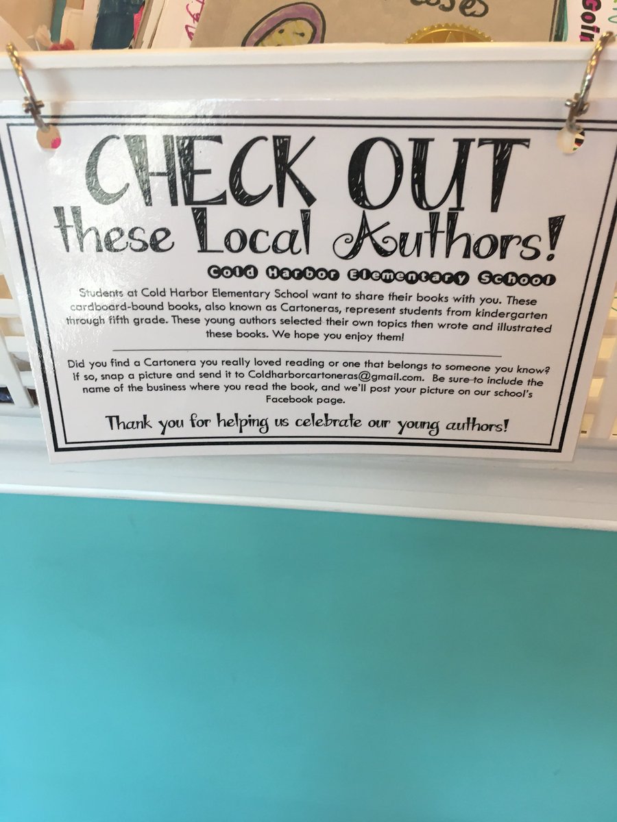 kassiaowedekind's tweet photo. Stopped for frozen yogurt on our way home from visiting grandparents. Noticed a box of books made by students from local elementary school. What a great way to publish work for a broader audience. What would be the math equivalent? https://t.co/pQH7aEnC31