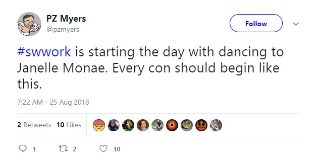 RichSandersen's tweet image. Cringe-A-Rama. We all know PZ doesn't know who Janelle Monae is. He thought it was Beyonce, until someone told him.
#SWWork