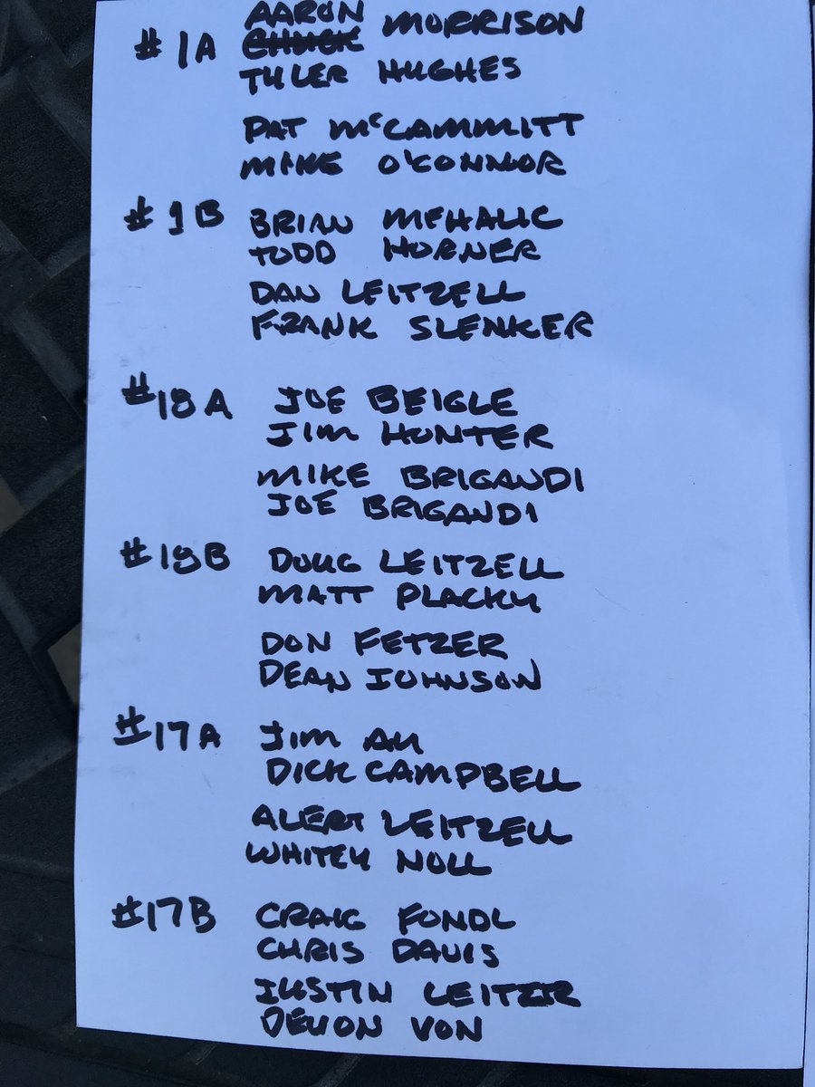 doughpa's tweet photo. Sunday Tee Assignments https://t.co/bD3IMZMYbl
