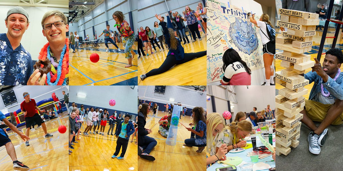 TrollActivities's tweet photo. Block Party last night was amazing! 🎉 Thanks so much for everyone who came out after the volleyball game! 🏐 There was an impromptu dance party💃, donuts 🍩, and fun had all around! 🤣 Thanks for making Student Activities amazing! ❤ #TrollNatiion #TrinStac https://t.co/vpnS8UrKTs