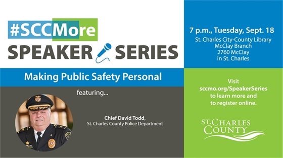 sccmo's tweet photo. Mark your calendars now for the Sept. 18 #SCCMore Speaker Series: Making Public Safety Personal. This popular program has limited seating and you won't want to miss this important topic! Learn more in this month's Connection e-newsletter: https://t.co/kgMVRIFou4 https://t.co/cc3LP393H7