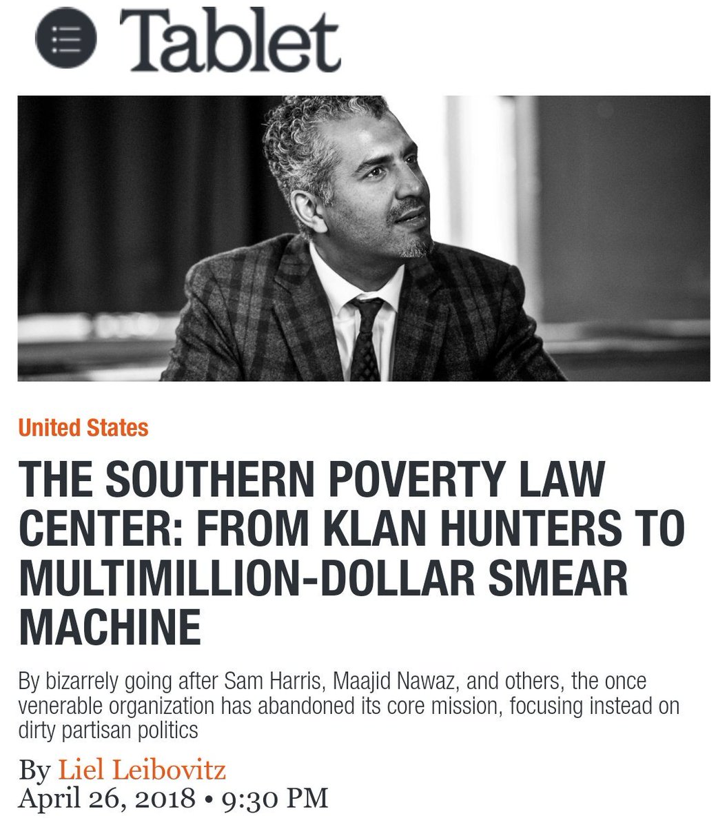 In the midst of a global resurgence of overt white nationalism, Tablet Magazine focuses on the real threat. The Southern Poverty Law Center, one of the US' most reputable and historic anti hate organizations.