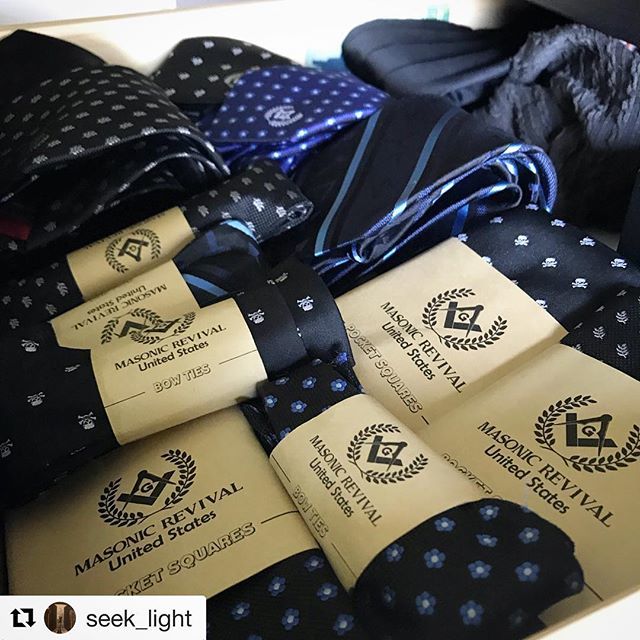 masonicrevival's tweet photo. That’s a true @masonicrevival man right there! #Repost @seek_light
・・・
Placing my order, I’m going to need a bigger drawer. I have to say I have wore many ties over the years and Bro Edgar  makes the highest quality ties you’ll ever own. What is your favorite tie by @masonic… https://t.co/yBjekqkPd5