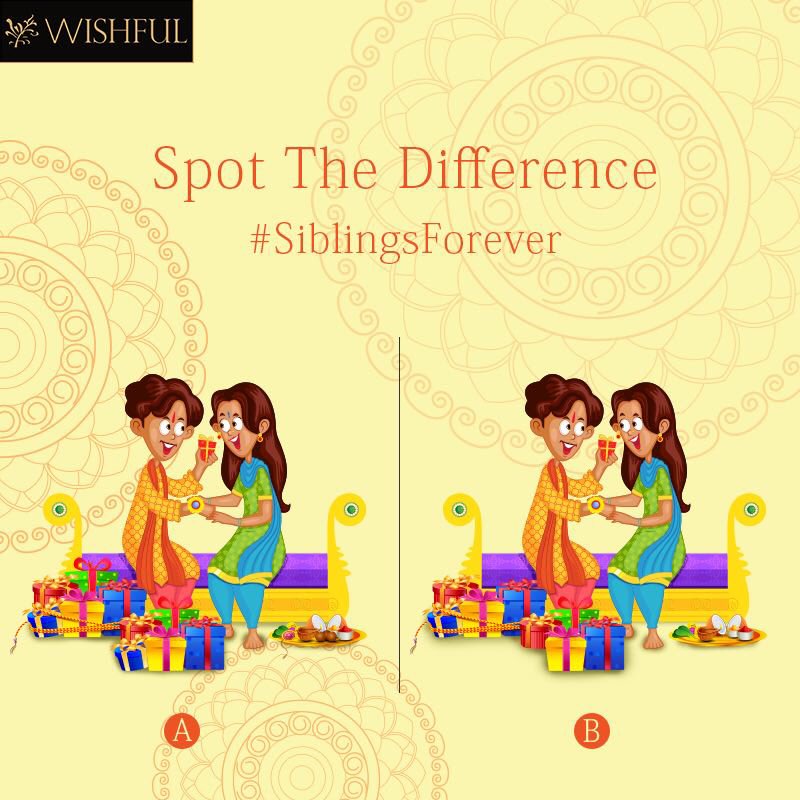 Wishful Di Twitter Spot The 3 Differences Between The Images And Let Us Know In The Comments You Might Just Win A Wishful Goodie This Rakshabandhan Don T Forget To Use The Hashtag
