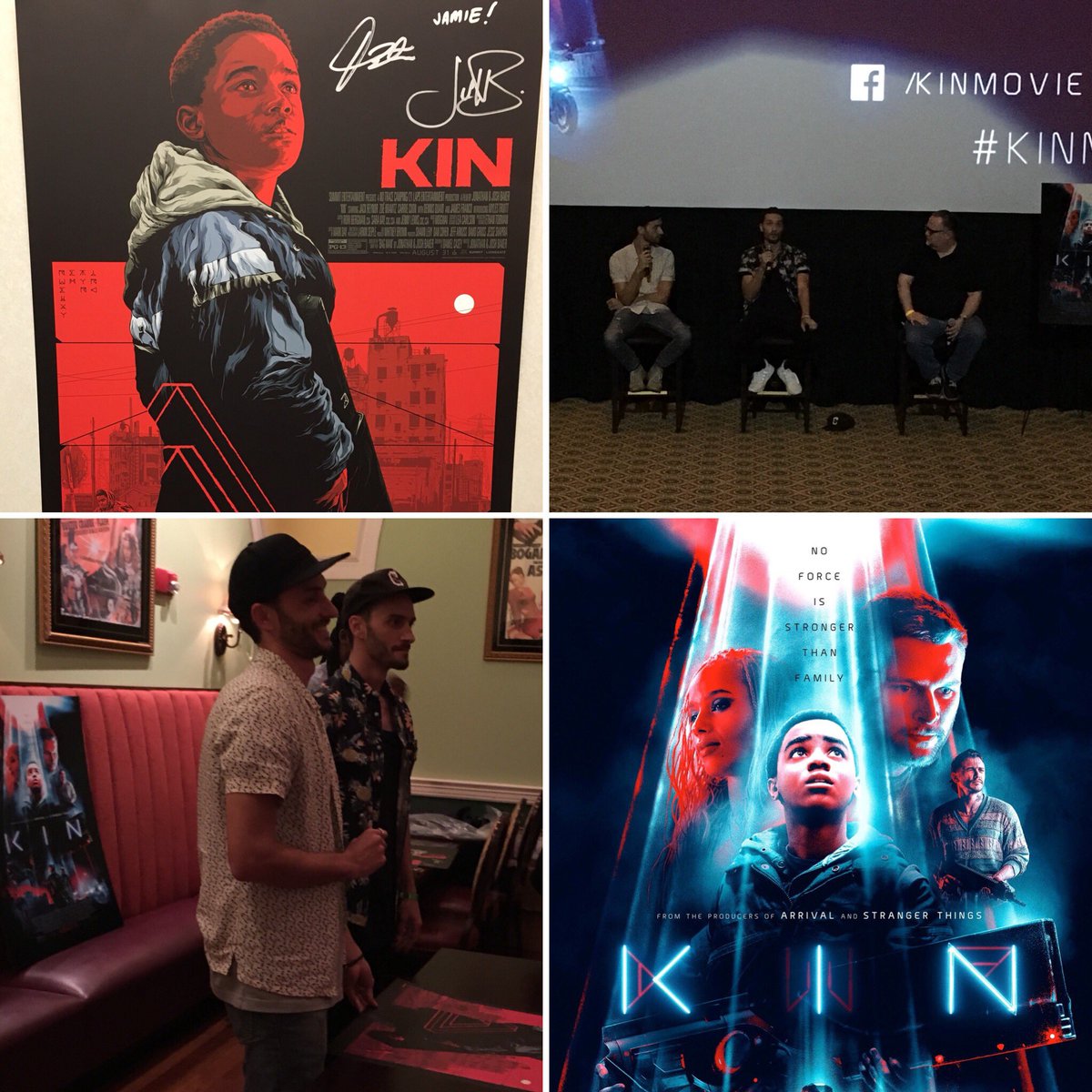 jee00's tweet photo. Thanks @RedBikeBlueBike @SteveProkopy @KIN @AlliedIMChicago for tonight’s #KinMovie screening & Q&A @jackreynor and @realmylestruitt are terrific Film includes the great @carriecoon & a surprise cameo too! #StarringSaturday https://t.co/S7IDJk1s2p