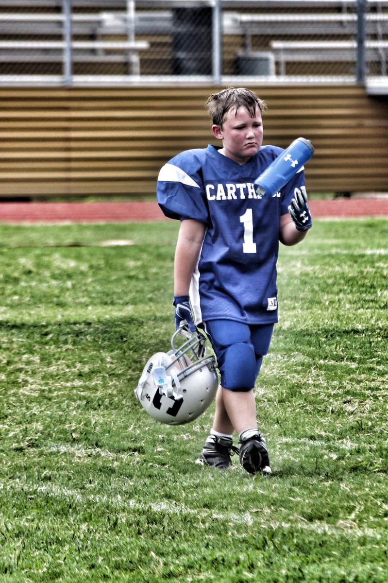 AncloudAndy's tweet image. First #football game was a loss.  Tough day, but he never gave up an inch.