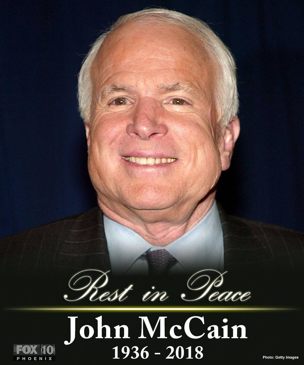 FOX4's tweet photo. #BREAKING: Senator John McCain has passed away at 81. https://t.co/OZ9fHWOkaQ