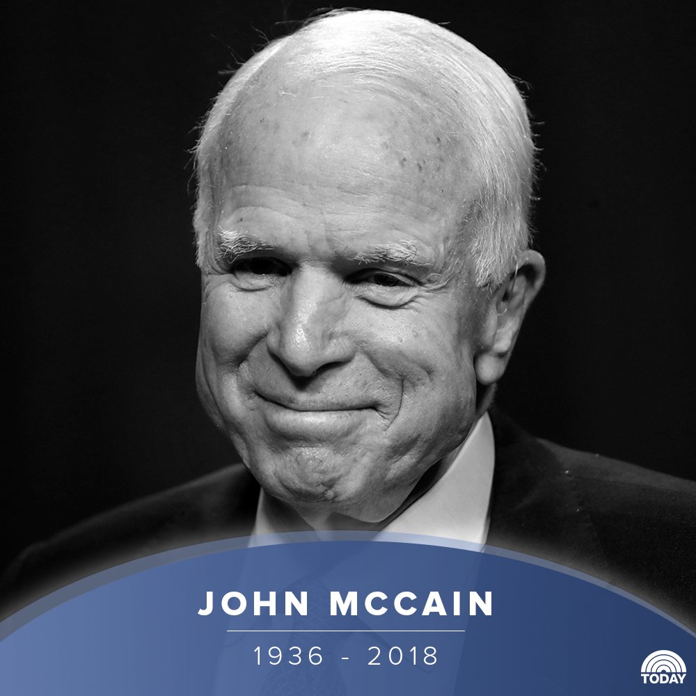 BREAKING: Senator John McCain has died at age 81.