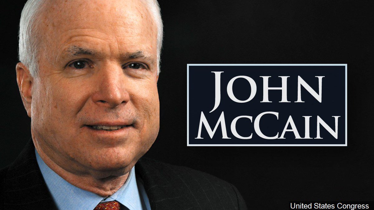 NewsChannel312's tweet photo. BREAKING: Aide says senator, war hero and GOP presidential candidate John McCain has died. https://t.co/Tf4YXzESUo