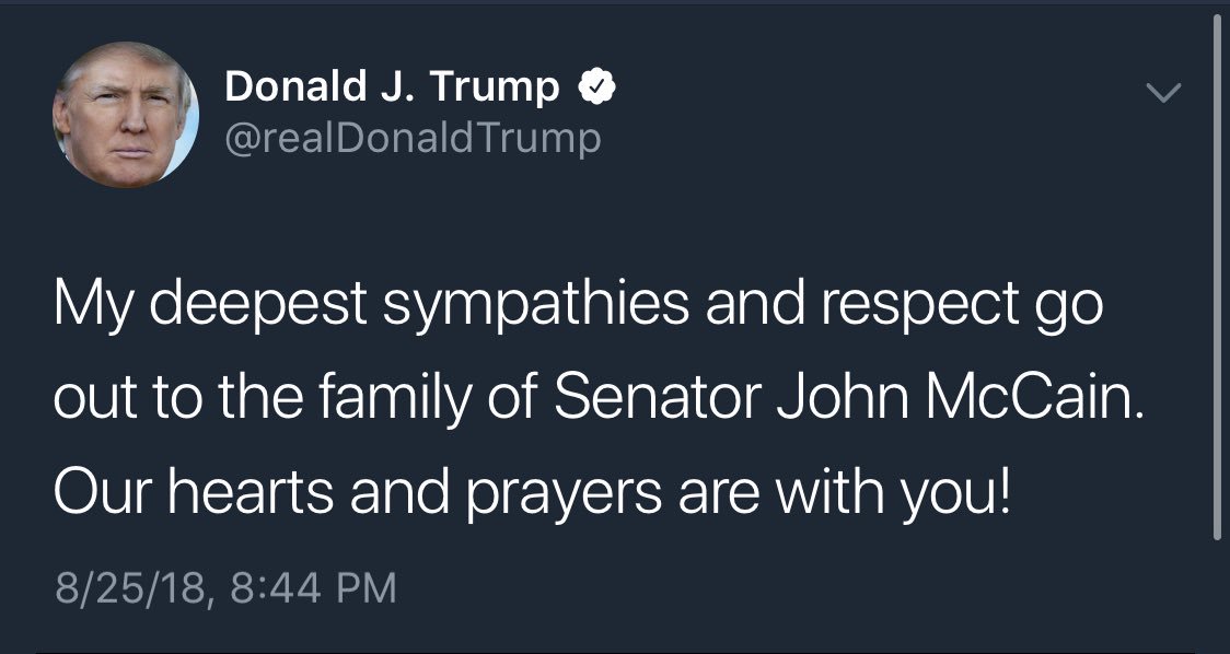CNBC Now on Twitter "JUST IN President Trump tweet on the death of
