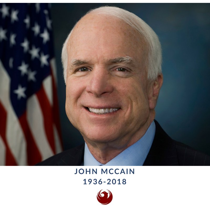 CityofPhoenixAZ's tweet photo. Thank you Sen. John McCain for your service. @senjohnmccain https://t.co/OHCE2ixhxM