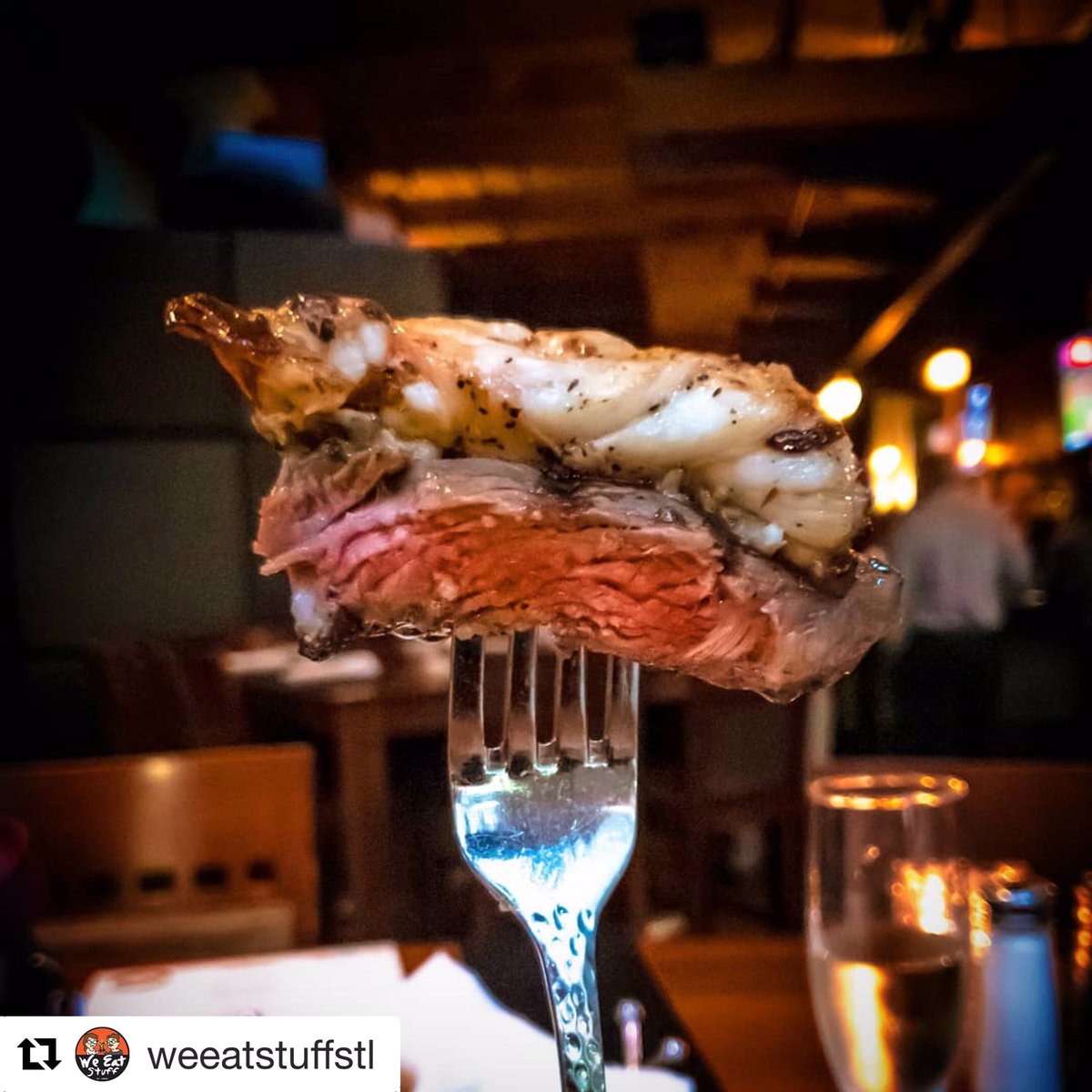 drwstl's tweet photo. #Repost @WeEatStuff_STL 
・・・
Prime Rib w/ Lobster at @lucasparkgrille

#drwstl https://t.co/MSQBj8uhtm