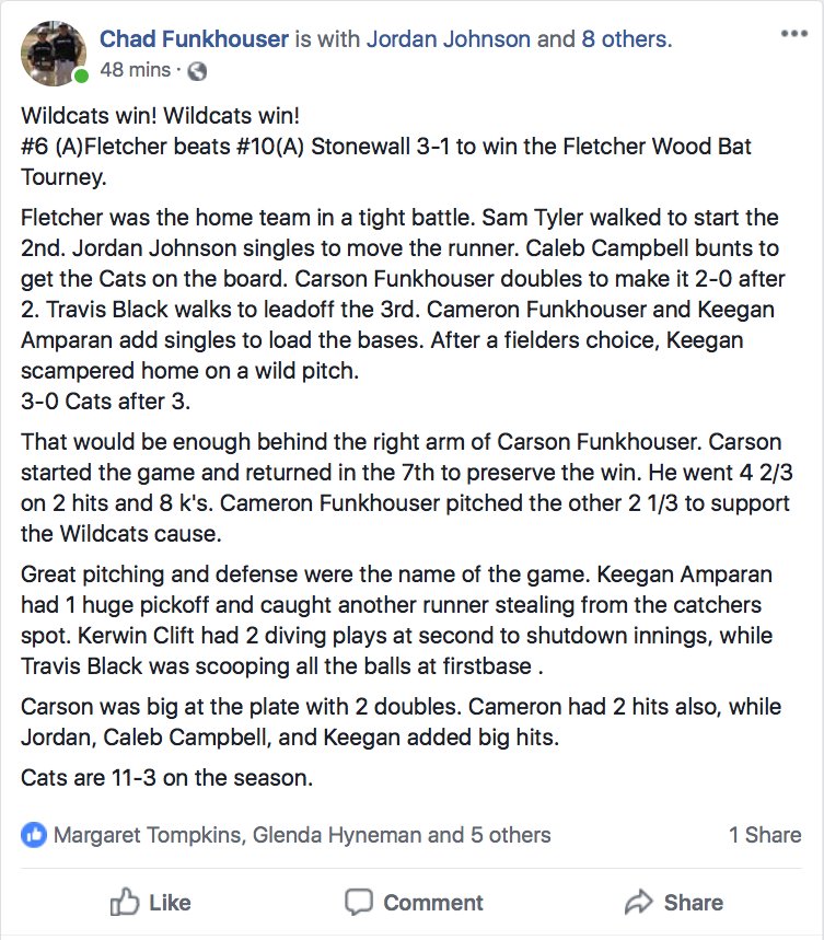 christifunky's tweet image. @kswo @LawtonConst Fletcher Wildcat Wood-Bat Tourney Fall 2018. #champions @bk2bkjak #funkbros #ampbros @oksportsnet