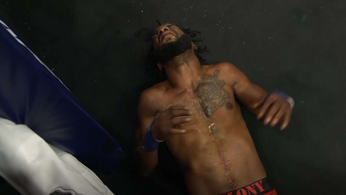 Eric Kowal - MyMMANews.com on Twitter: &quot;&#39;Krazy Horse&#39; Charles Bennett lays on the canvas in agony after an injured hand at #BKFC2… &quot;