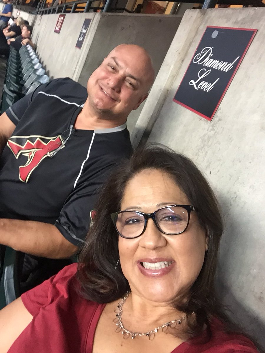 roromo's tweet photo. #LetsGoDbacks 
Date night at the ballpark! ⚾️
@RogerMolieri https://t.co/Im65Tn5uqs
