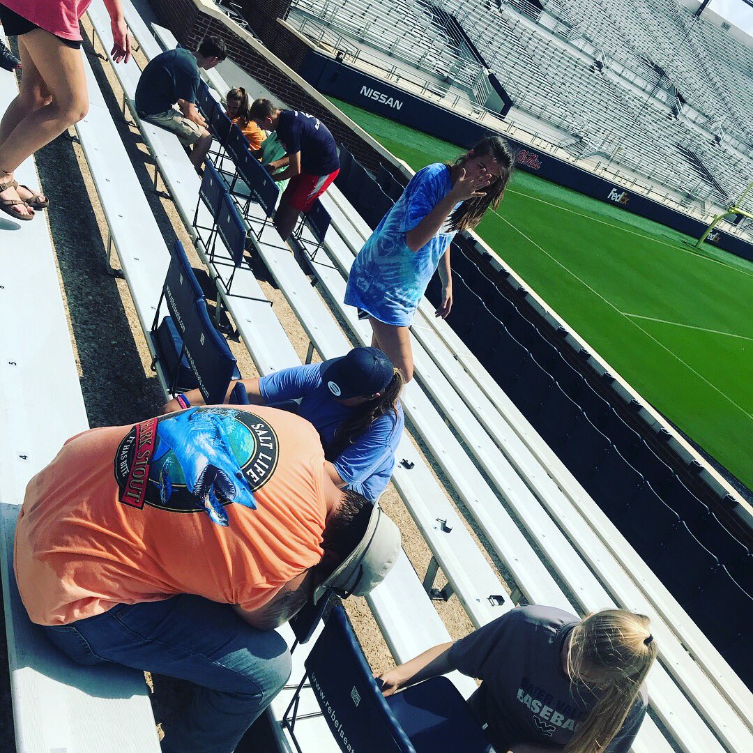 wv_golfteam's tweet photo. We had a great day of work today putting up some stadium seats with the Water Valley Archery team!! Put in a total of 817 seats in 3 hours!! https://t.co/T55QTDYOUV