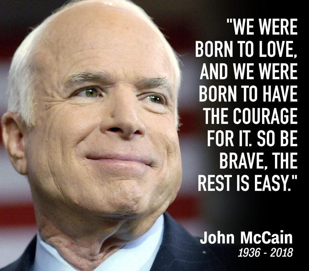 I’m truly saddened that John McCain has died. In 2008 I met senator McCain and had the opportunity to shake his hand and have a brief conversation with him. He represented a different version of politics, a version much more inline with the public service it’s supposed to be.