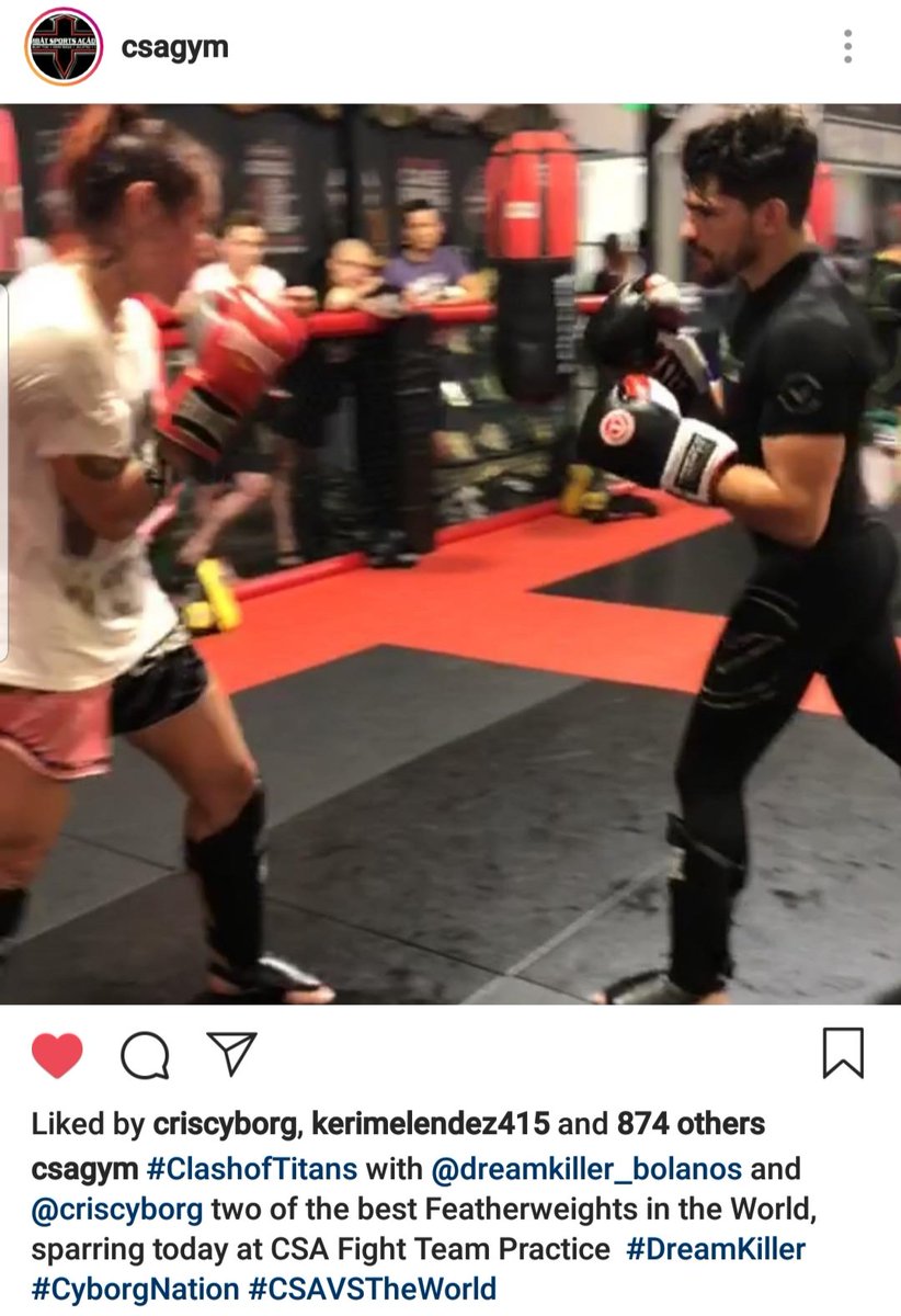 eshaknows's tweet photo. oh snap. @criscyborg out here training in the Bay Area today at #CSAgym 👀👀
#UFC232 https://t.co/TAzgksWky3