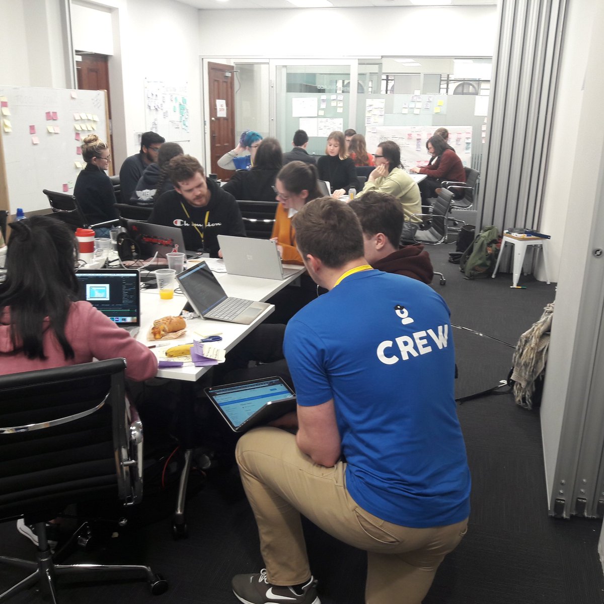 summeroftech's tweet photo. So many generous mentors helping out this weekend! (note to #SoT2019 peeps: we need to figure out how to clone @phenomnominal) #createcamp #SoTWLG https://t.co/0FTCf8StaP