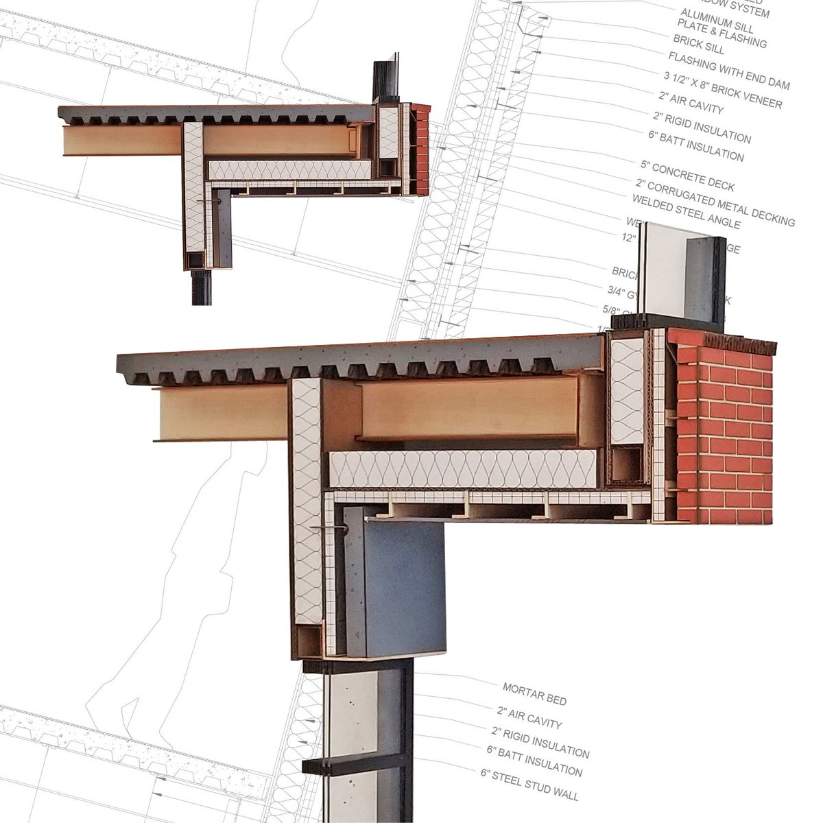 Architecture Wall Section Model