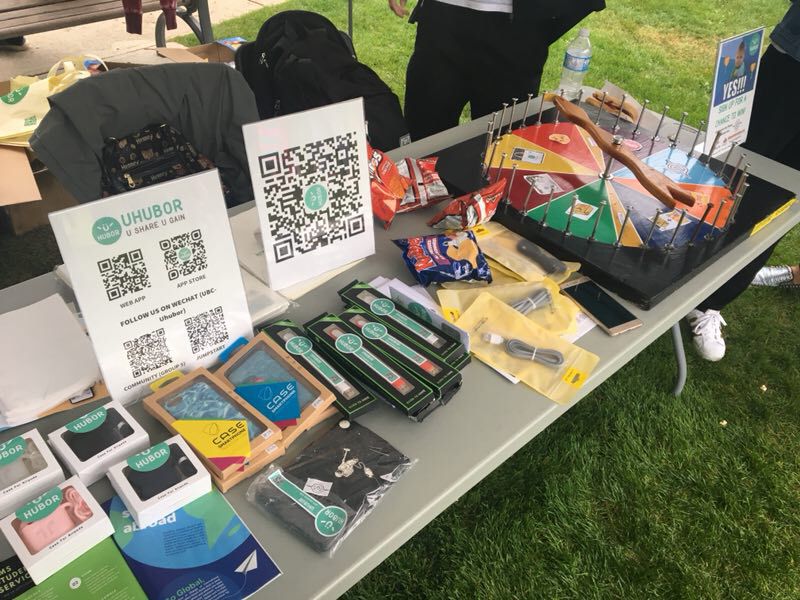 uhubor's tweet photo. Oh the goodies you can win! Our booth at @UNAcommunity's Barn Raising event! Come say hi! https://t.co/UwQOuGfUvZ