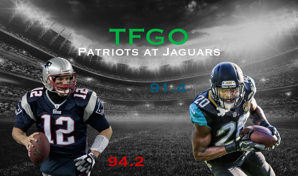 TFGOanalytics's tweet photo. The AFC Championship rematch is our game to watch week 2. Based off of their 2017 final grades, Tom Brady and the @TFGOPatriots offense vs. the @Jaguars_TFGO secondary should provide for an intense matchup. https://t.co/QjaxUlC7MO