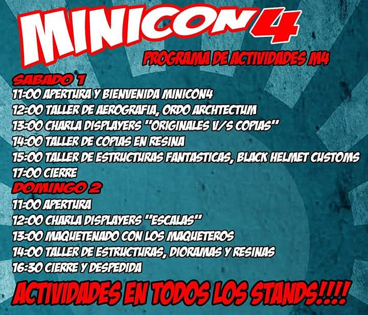 CustomsChile's tweet image. #minicon4 programa de actividades
@BibliotecadStgo @PublimetroChile @metrodesantiago 
Todos avisados!!!
