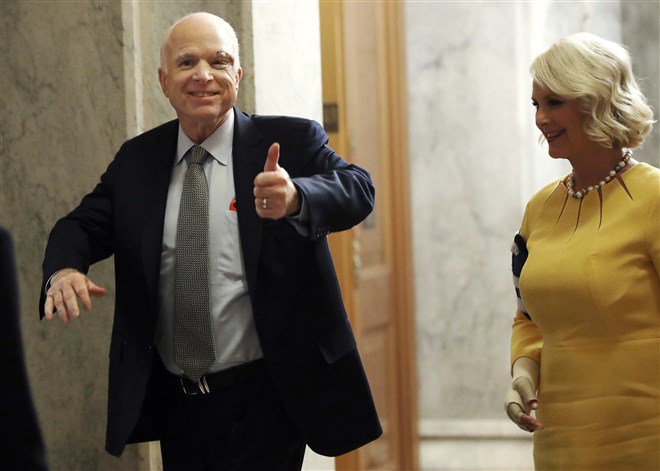 NBCNews's tweet photo. From prisoner of war to longtime senator, John McCain spent his life serving the United States. https://t.co/yq2fG5kq4w https://t.co/8DvTCT8bK4