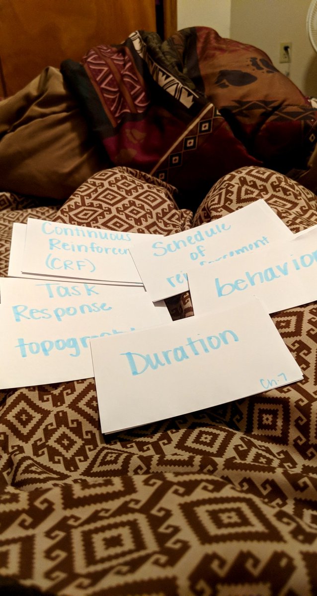 HayleyDLafferty's tweet photo. Date night with my flash cards, Applied Behavior Analysis may do me in😅 #twomoresemesters #SPED #mrslafferty @MissouriState https://t.co/VBvv6j5upn