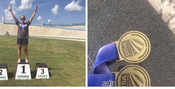 Had a great time competing at regionals today! Thank you #Studio7Multisport, Sonni Dyer, Allison Arensman, Olga Weeks, my family, my sponsors and the many other amazing people who made this possible! #NBSHydration #Crotchguard #Giordanavelodrome #Rockhill #USACycling #TeamUSA