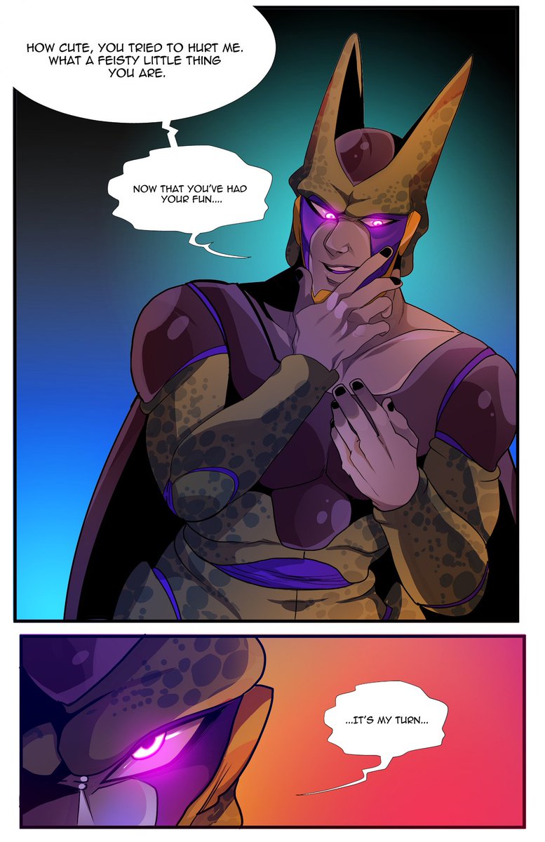 HAHoffmanart's tweet photo. It's fun to draw bad guys. also idk why I keep giving perfect cell glowing eyes but hERE WE ARE :P https://t.co/TeobM8saOb