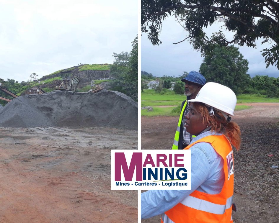 MarieMining's tweet image. #Français
 Visite de la Direction Générale @domani_dore , @bethiomoca Chef des opérations et l'expert en mécanique gl M. Keita. Prospection pour installation des équipements de la carrière de granite à Dubreka.
Processus réussie grâce @MinesGouvGuinee
@MIPPP_Guinee
