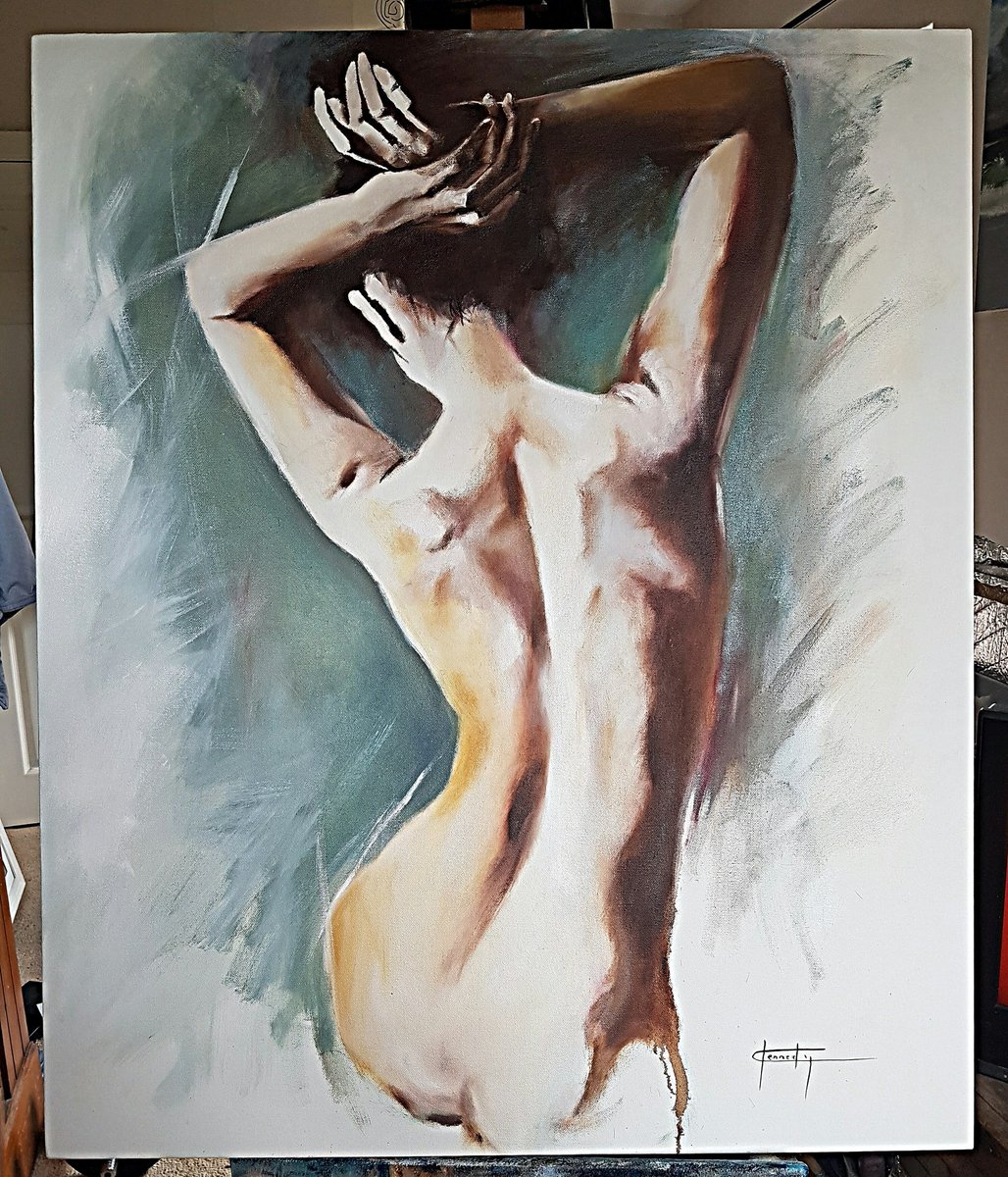 KeniKennedy's tweet photo. I'm so lucky to paint for a living.😊 @KeniKennedy #art #artsy #ArtLovers #artworks #paintings #femaleartist https://t.co/t7S9K8Vl9r
