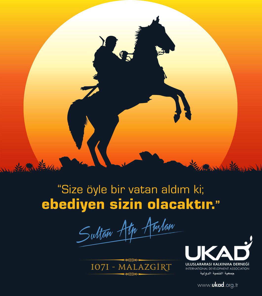 "Size öyle bir vatan aldım ki; ebediyen sizin olacaktır." Sultan Alparslan. Malazgirt Zaferi kutlu olsun! #Malazgirt1071