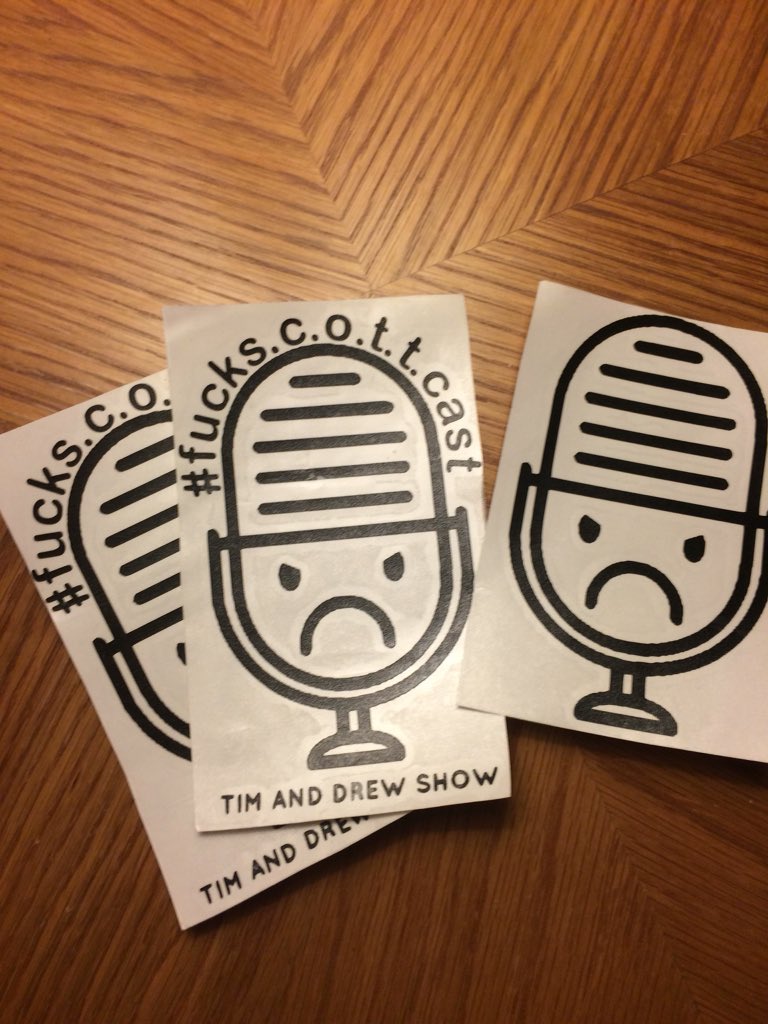DrewAndTimShow's tweet photo. If you’ll use a sticker out and about in the world. You can have one. https://t.co/eiOwq4miO3